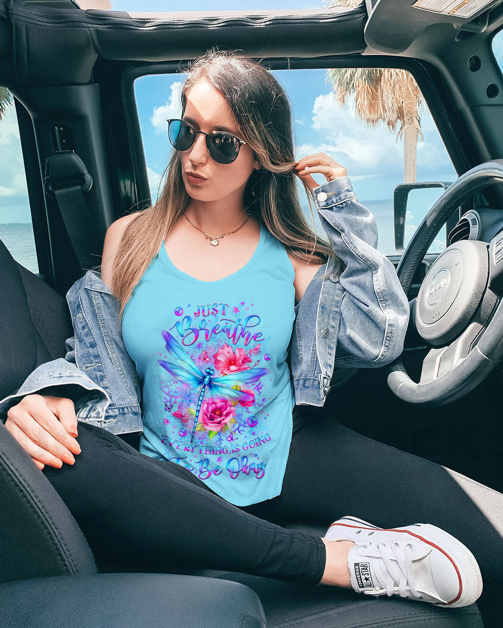 JUST BREATHE DRAGONFLY ALL OVER PRINT - YHLT2406242