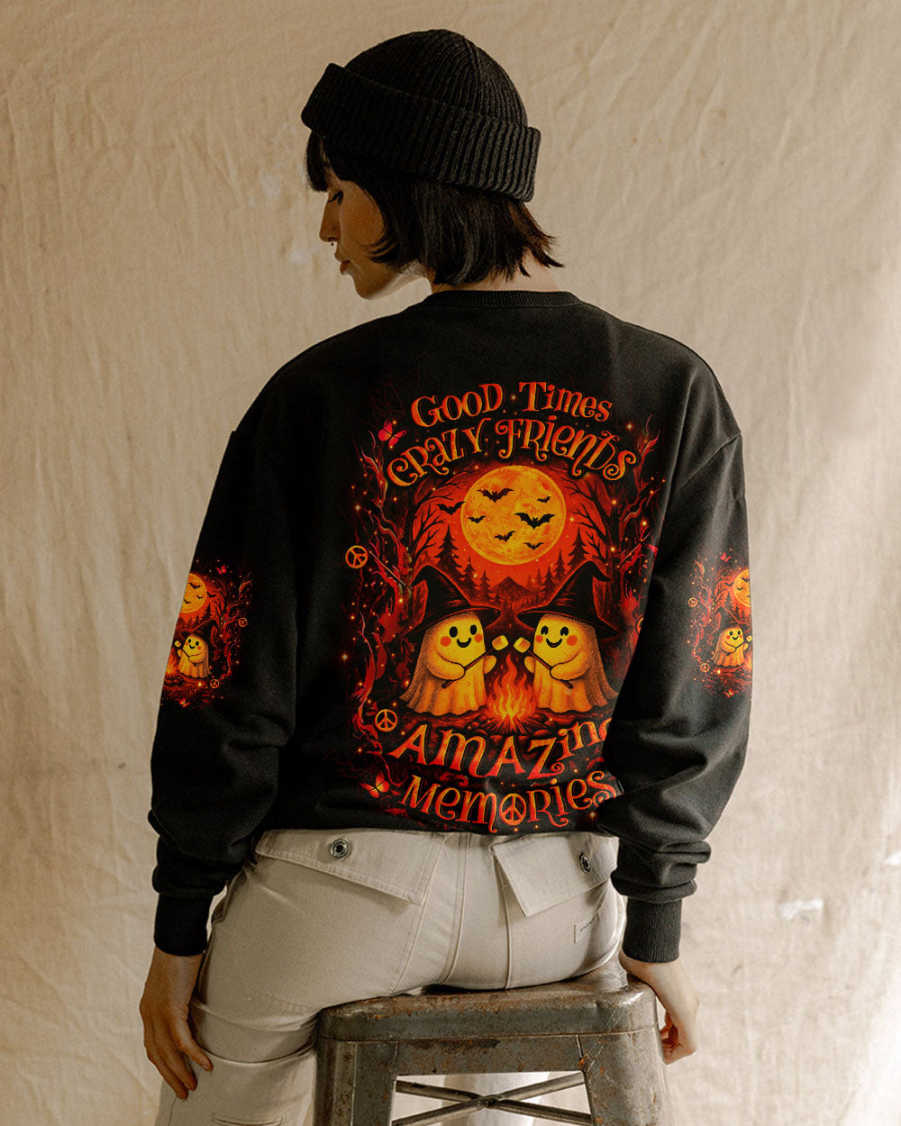 GOOD TIMES CRAZY FRIEND HALLOWEEN ALL OVER PRINT - YHLT2407253