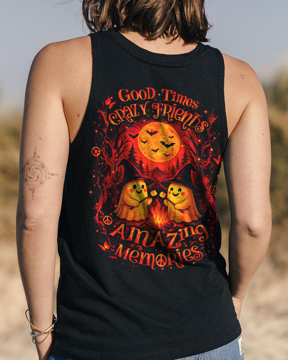GOOD TIMES CRAZY FRIEND HALLOWEEN ALL OVER PRINT - YHLT2407253