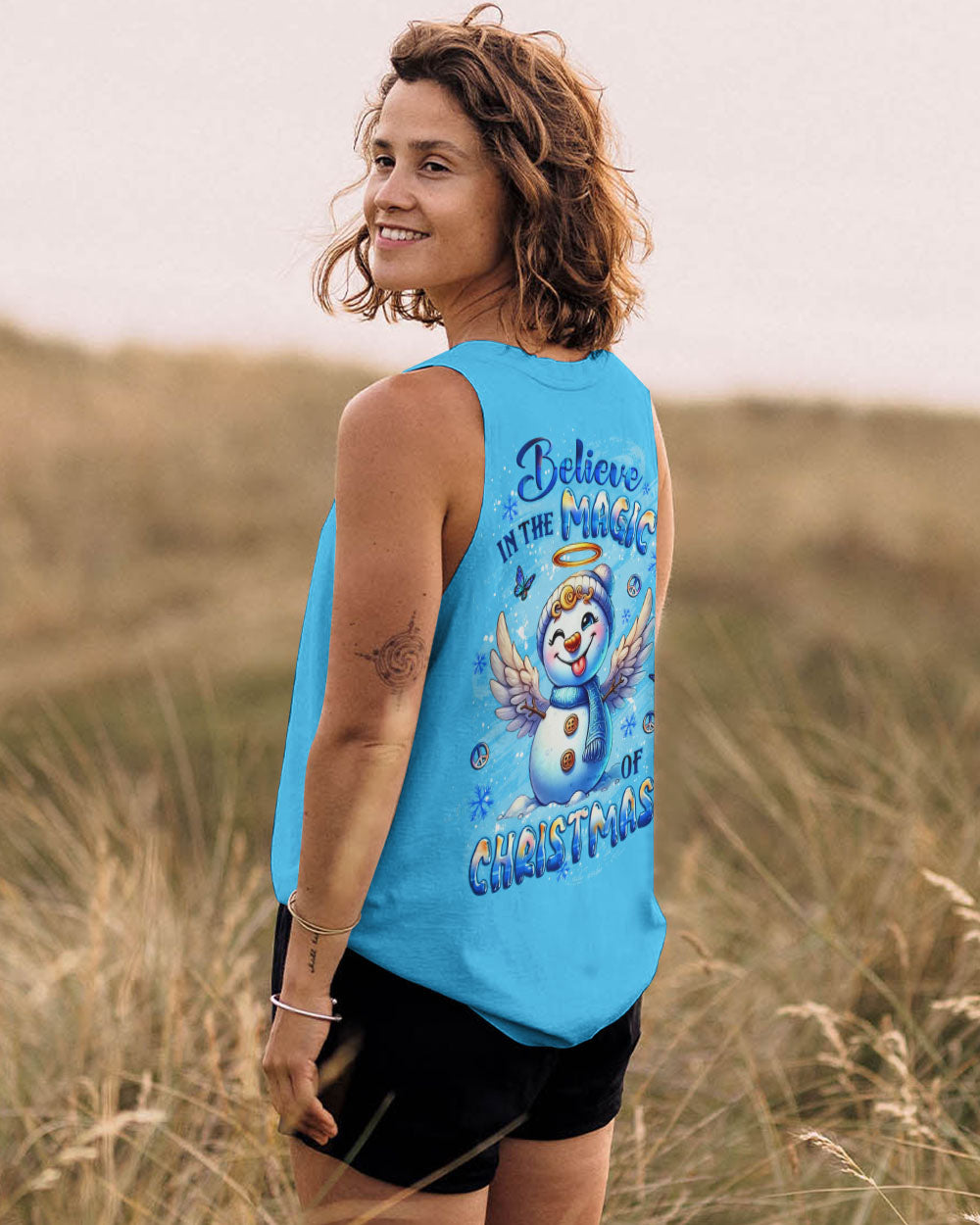 BELIEVE IN THE MAGIC OF CHRISTMAS SNOWMAN ALL OVER PRINT - YHLT2410253