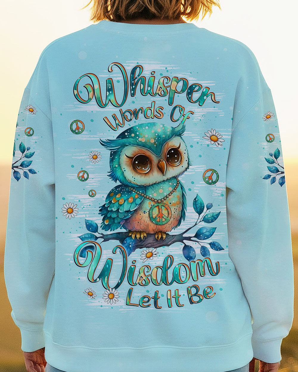 WHISPER WORDS OF WISDOM LET IT BE OWL ALL OVER PRINT - YHLT2411251