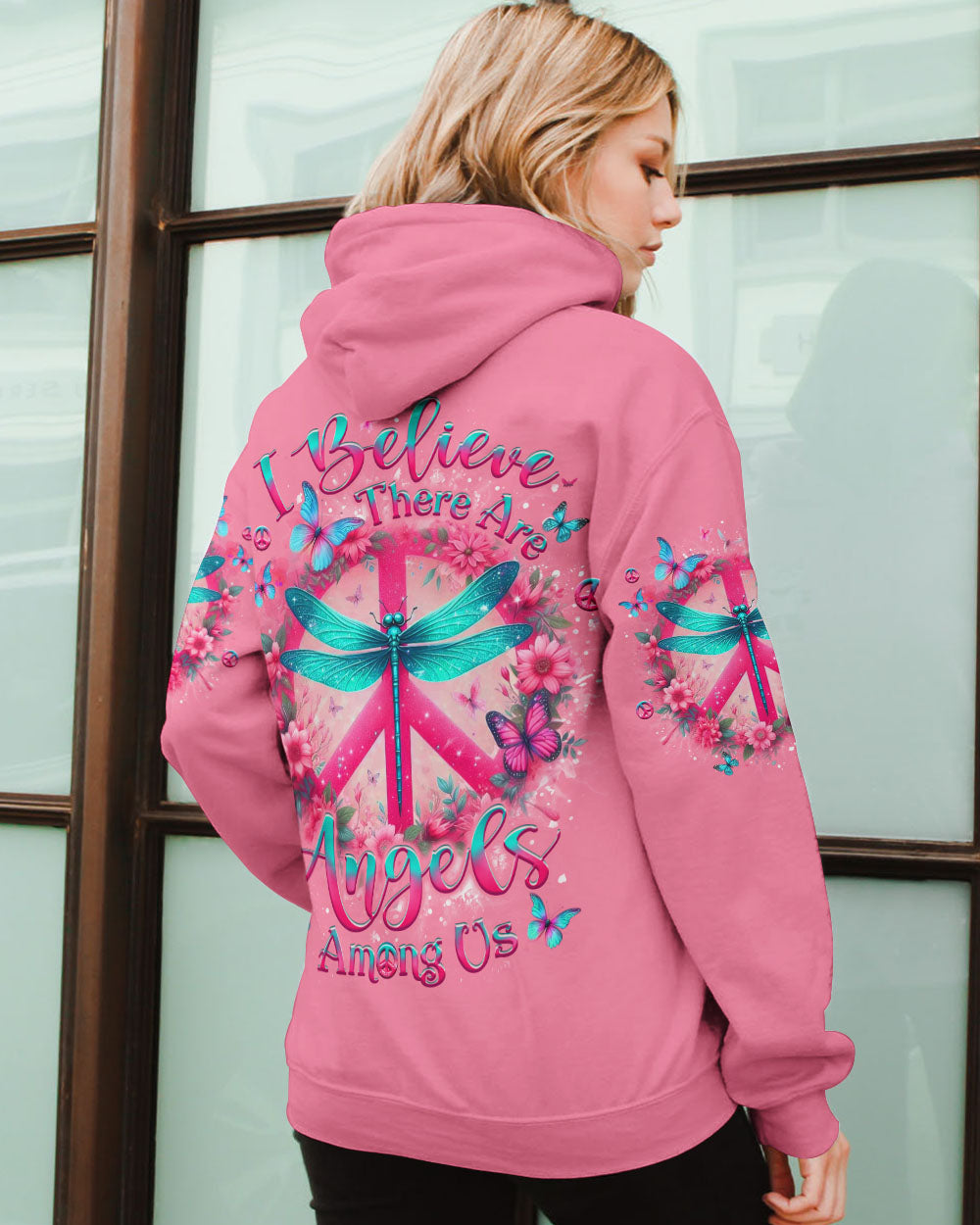 I BELIEVE THERE ARE ANGELS AMONG US DRAGONFLY ALL OVER PRINT - YHLT2503254