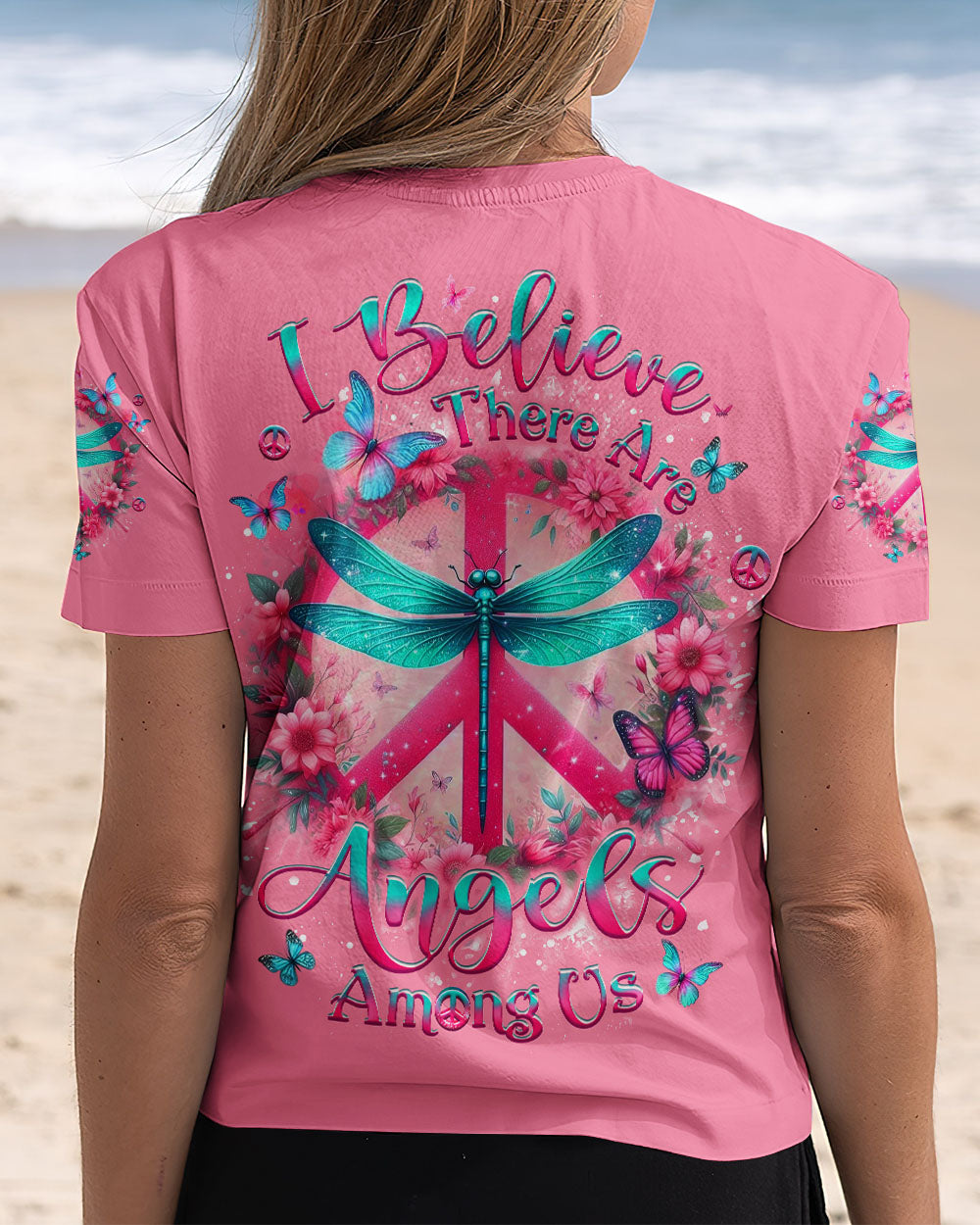 I BELIEVE THERE ARE ANGELS AMONG US DRAGONFLY ALL OVER PRINT - YHLT2503254