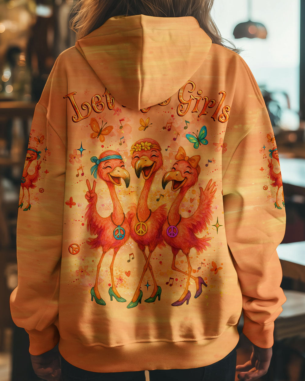 LET'S GO GIRLS FLAMINGO ALL OVER PRINT - YHLT2504252