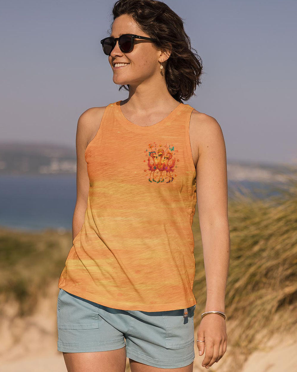 LET'S GO GIRLS FLAMINGO ALL OVER PRINT - YHLT2504252