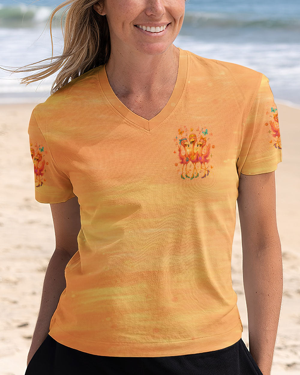 LET'S GO GIRLS FLAMINGO ALL OVER PRINT - YHLT2504252