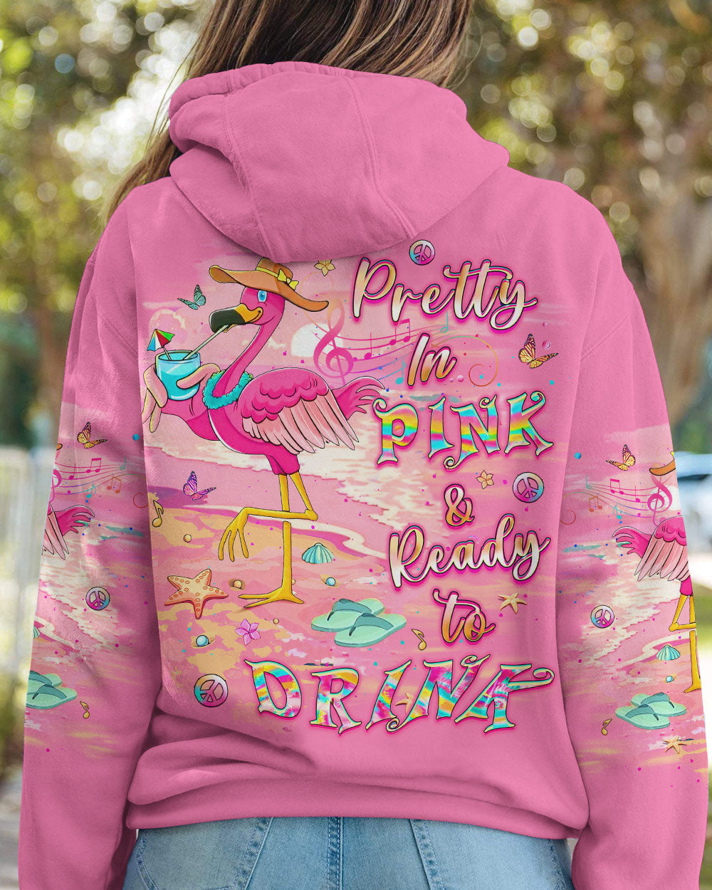 PRETTY IN PINK FLAMINGO ALL OVER PRINT - YHLT2506241