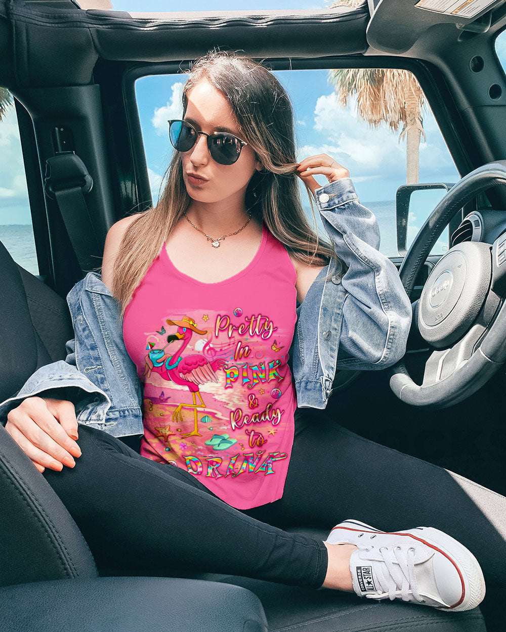 PRETTY IN PINK FLAMINGO ALL OVER PRINT - YHLT2506241