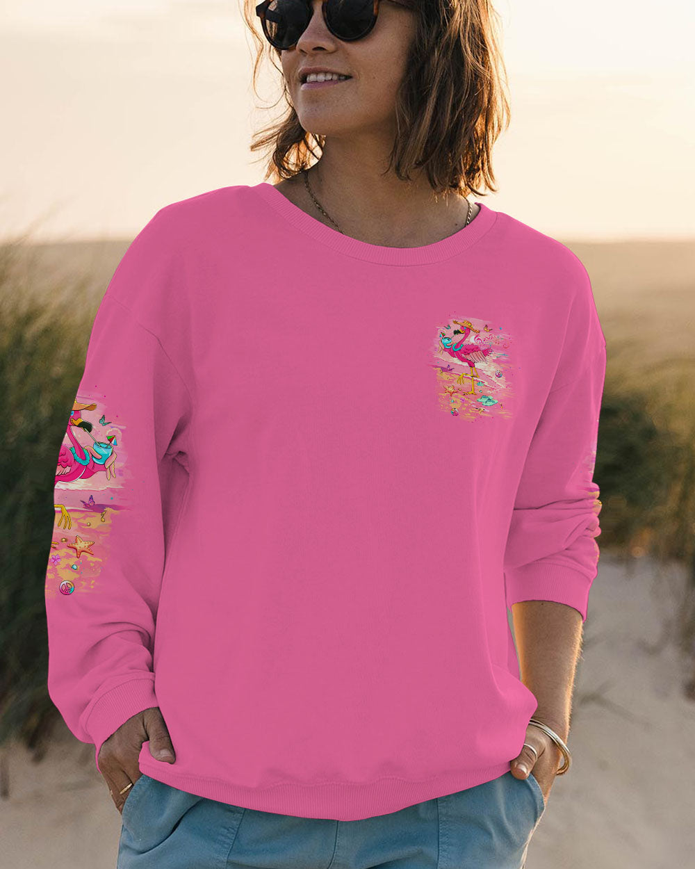 PRETTY IN PINK FLAMINGO ALL OVER PRINT - YHLT2506241