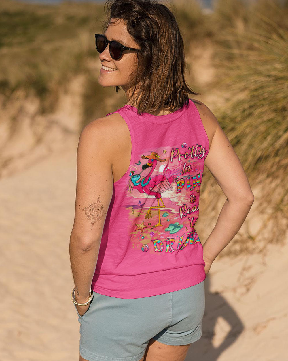 PRETTY IN PINK FLAMINGO ALL OVER PRINT - YHLT2506241