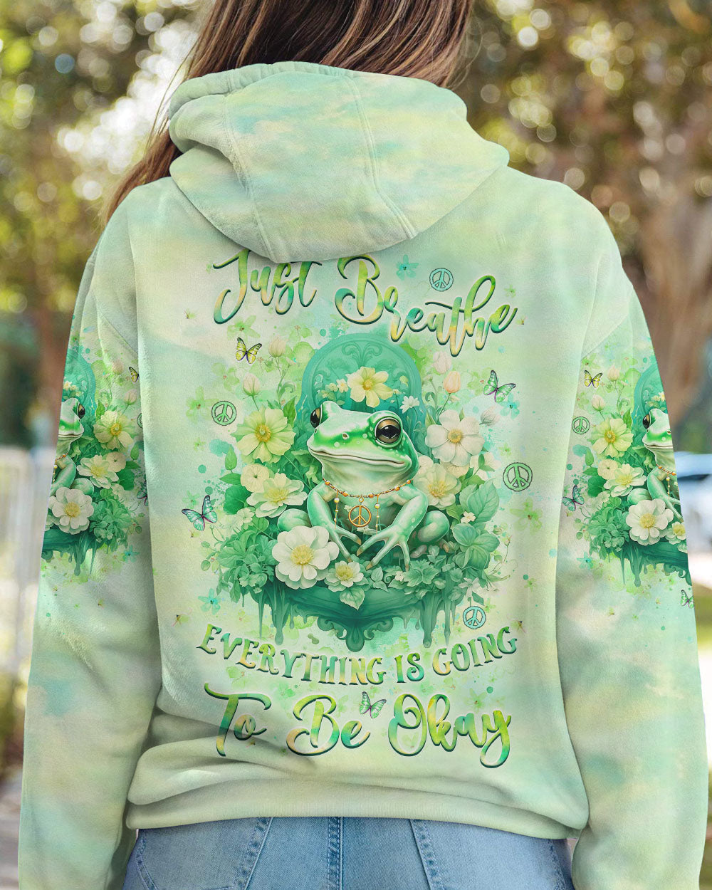 JUST BREATHE FROG ALL OVER PRINT - YHLT2507241
