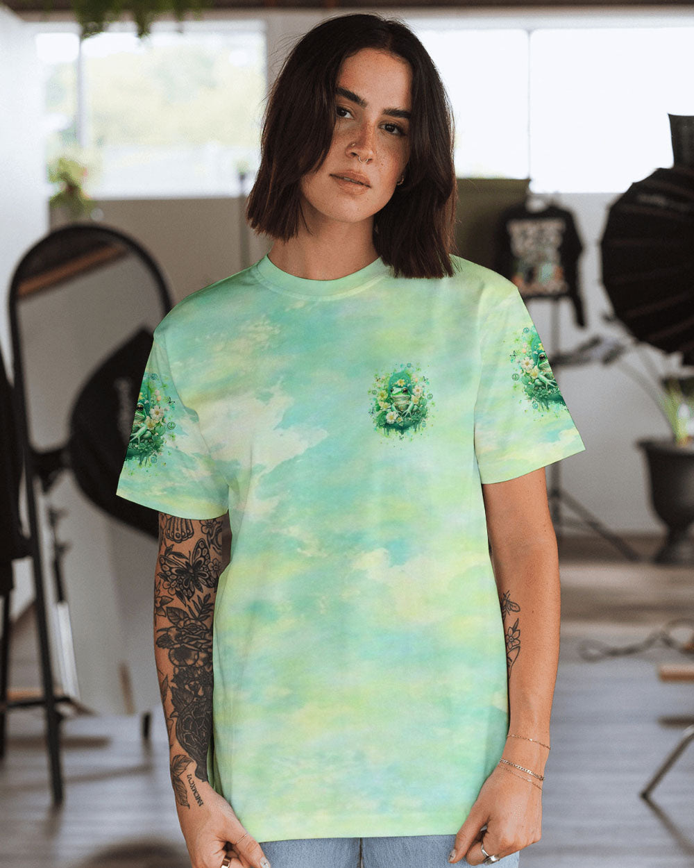 JUST BREATHE FROG ALL OVER PRINT - YHLT2507241