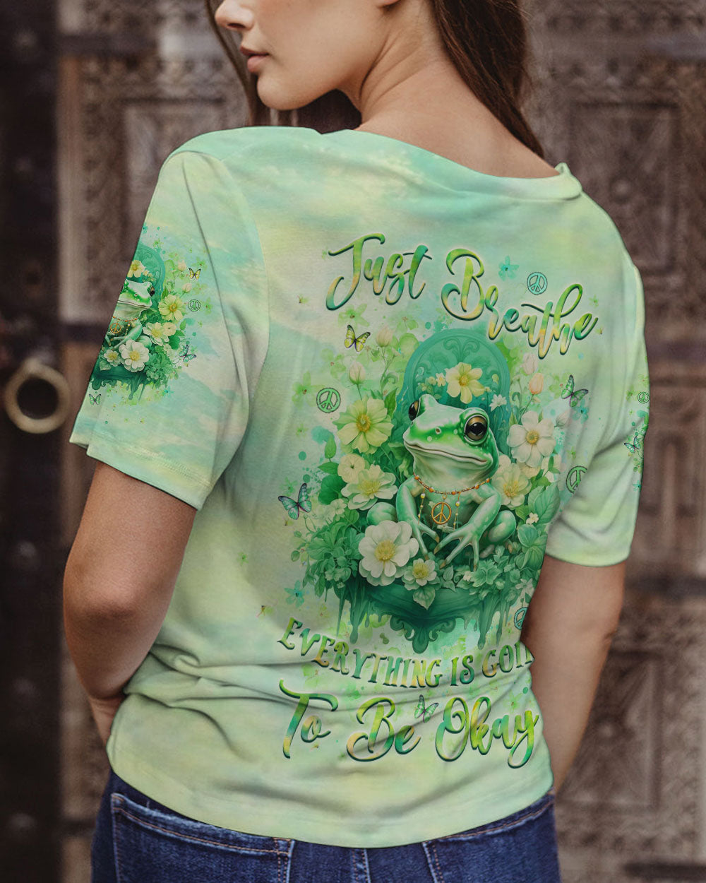 JUST BREATHE FROG ALL OVER PRINT - YHLT2507241
