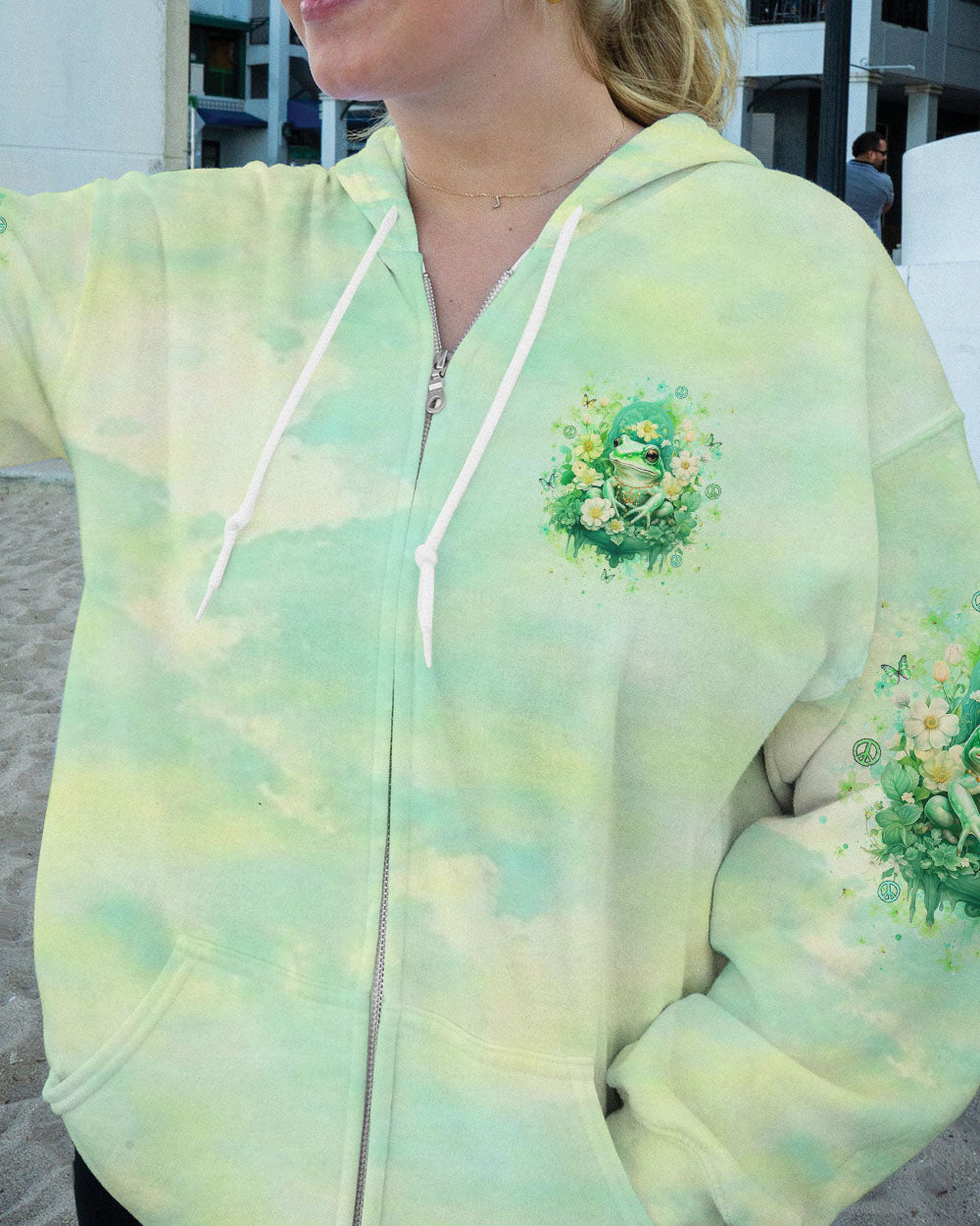 JUST BREATHE FROG ALL OVER PRINT - YHLT2507241