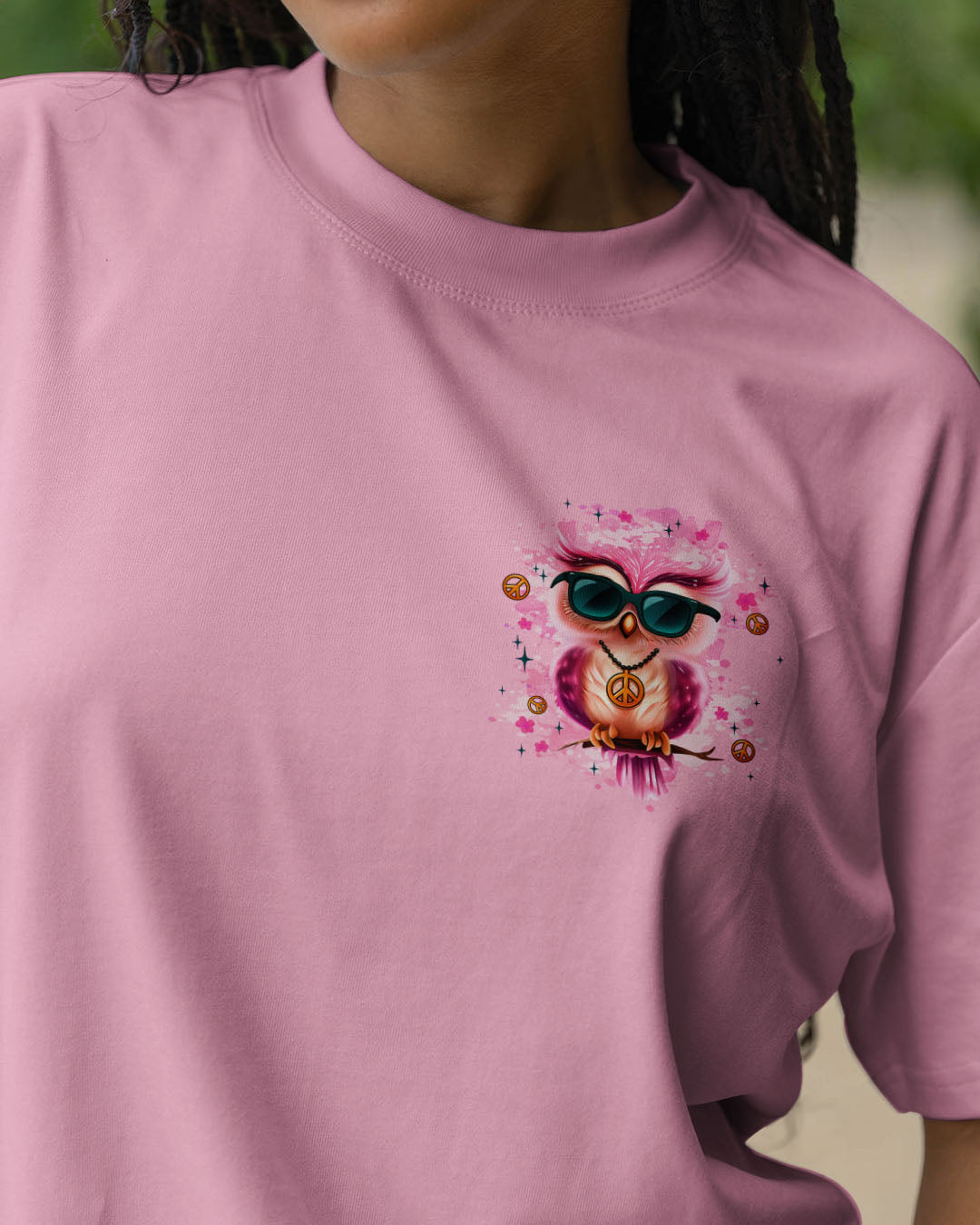 I'M NOT SHORT OWL HIPPIE ALL OVER PRINT - YHLT2508253
