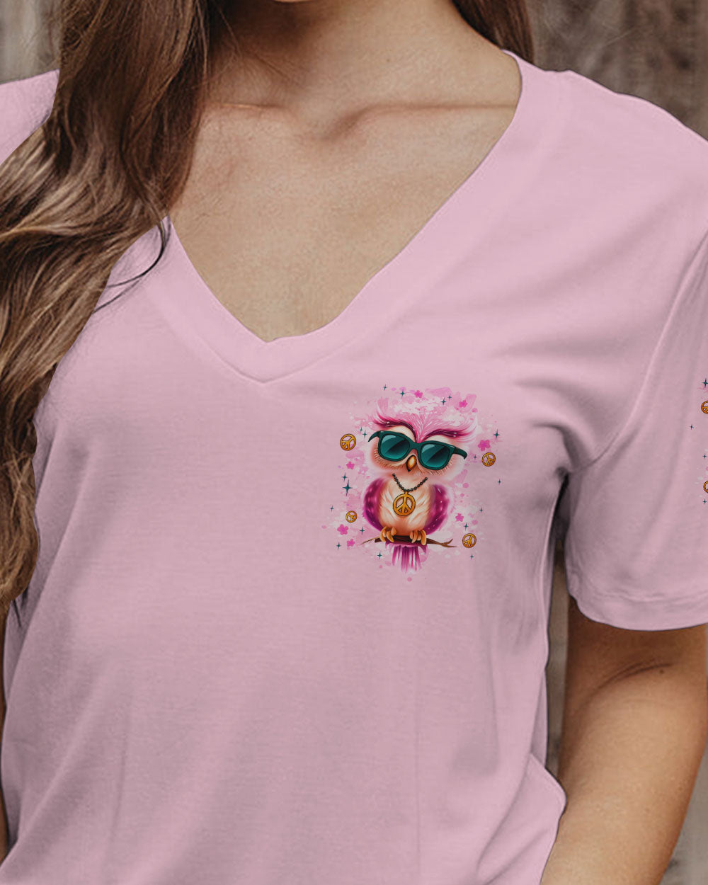 I'M NOT SHORT OWL HIPPIE ALL OVER PRINT - YHLT2508253