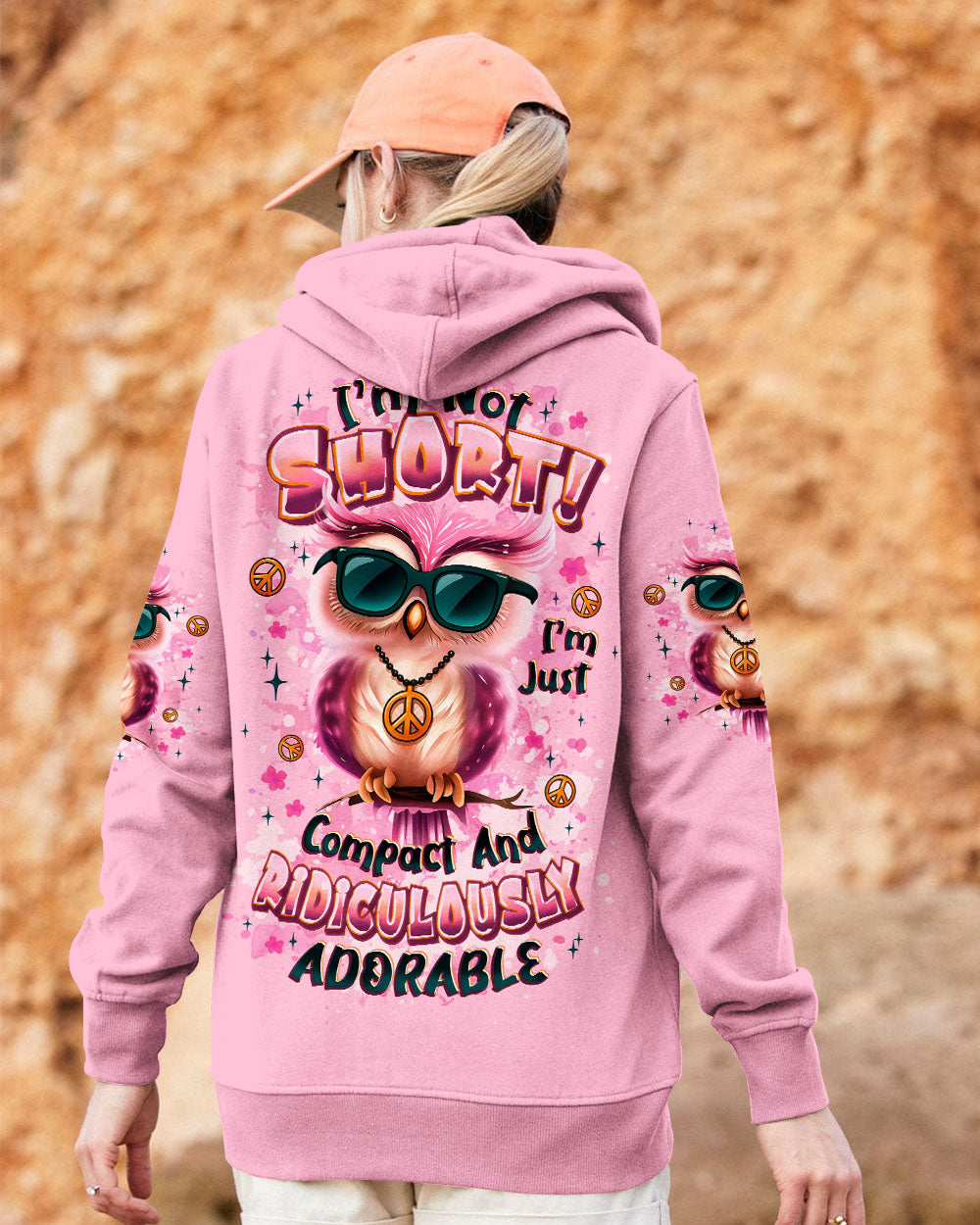 I'M NOT SHORT OWL HIPPIE ALL OVER PRINT - YHLT2508253