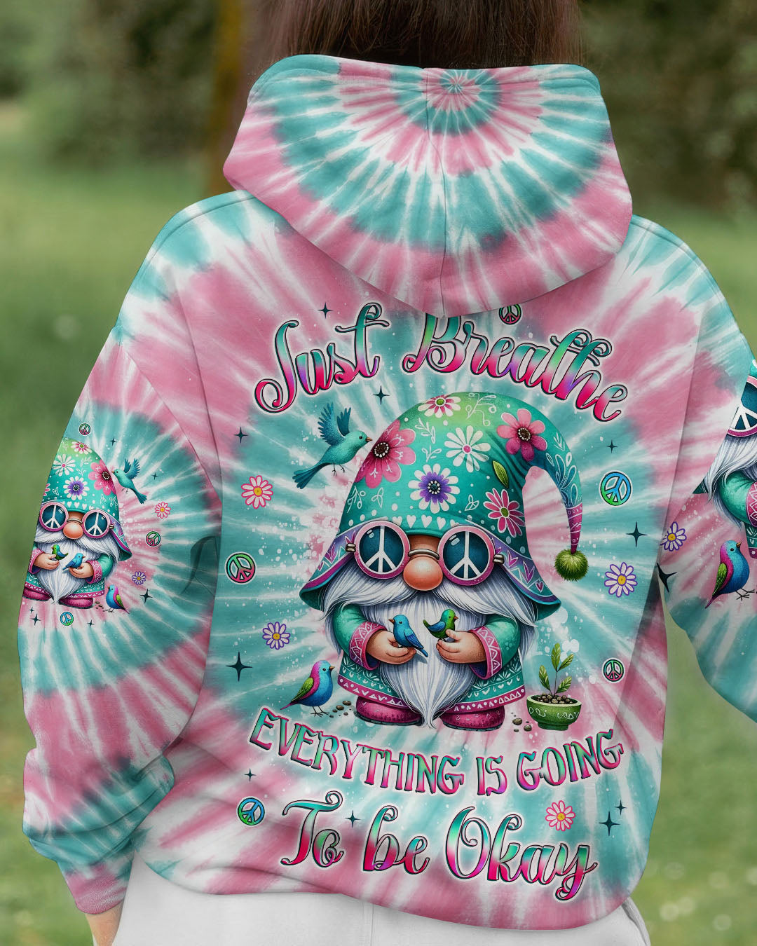JUST BREATHE GNOME ALL OVER PRINT - YHLT2611253