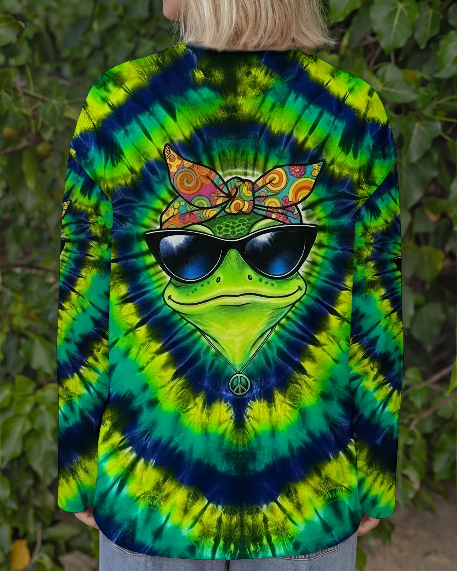 GROOVY GREEN SWIRL FROG ALL OVER PRINT - YHLT2701262