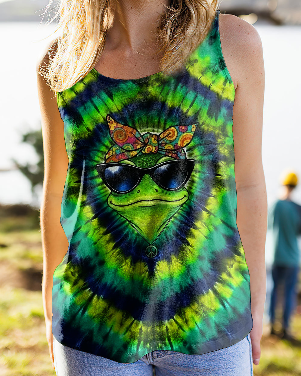 GROOVY GREEN SWIRL FROG ALL OVER PRINT - YHLT2701262
