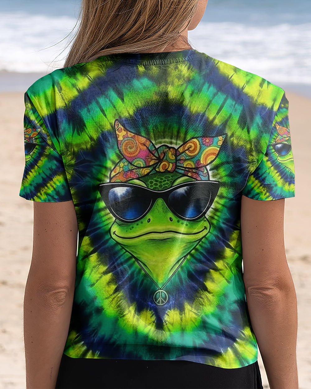 GROOVY GREEN SWIRL FROG ALL OVER PRINT - YHLT2701262