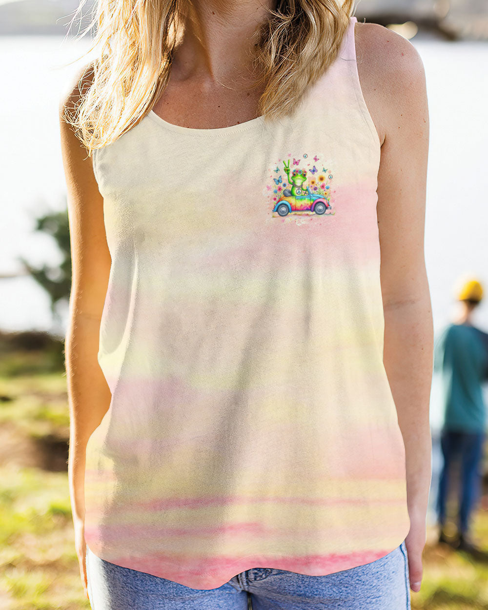 BE YOU THE WORLD WILL ADJUST FROG ALL OVER PRINT - YHLT2702242