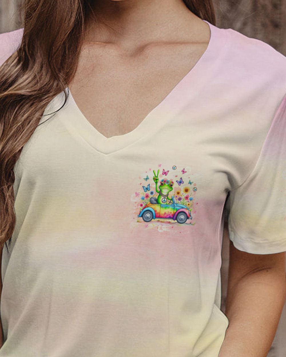 BE YOU THE WORLD WILL ADJUST FROG ALL OVER PRINT - YHLT2702242