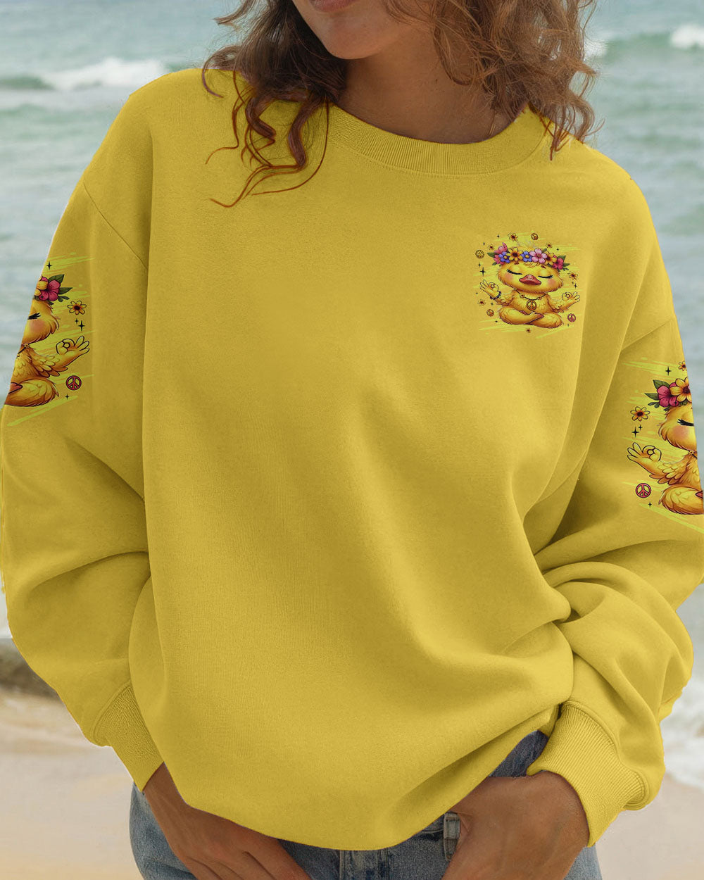 JUST BREATHE DUCK HIPPIE ALL OVER PRINT - YHLT2708251