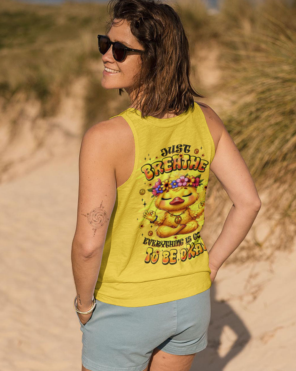 JUST BREATHE DUCK HIPPIE ALL OVER PRINT - YHLT2708251