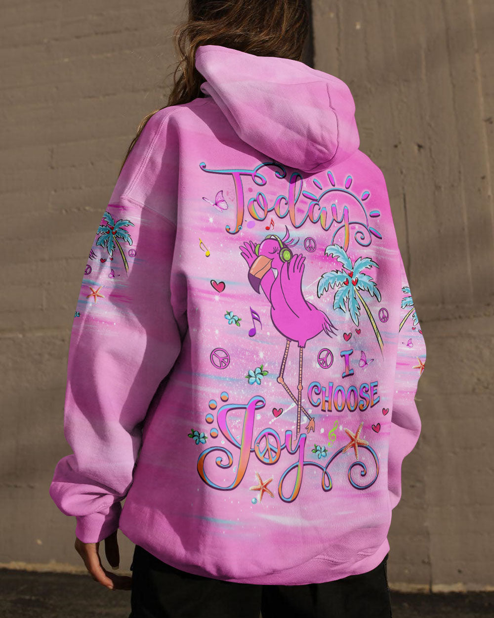 TODAY I CHOOSE JOY FLAMINGO ALL OVER PRINT - YHLT2709241