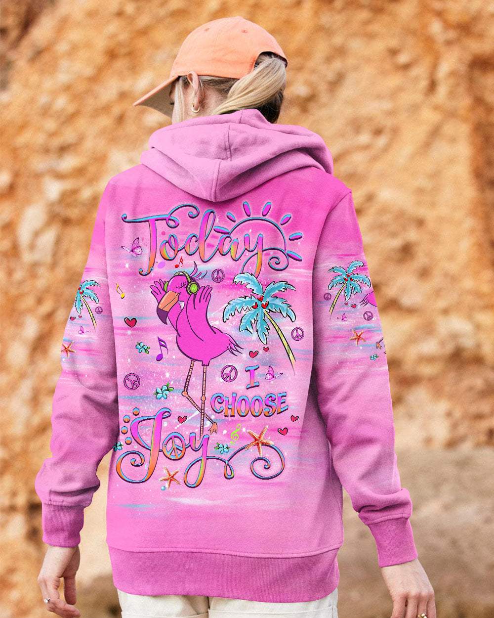 TODAY I CHOOSE JOY FLAMINGO ALL OVER PRINT - YHLT2709241