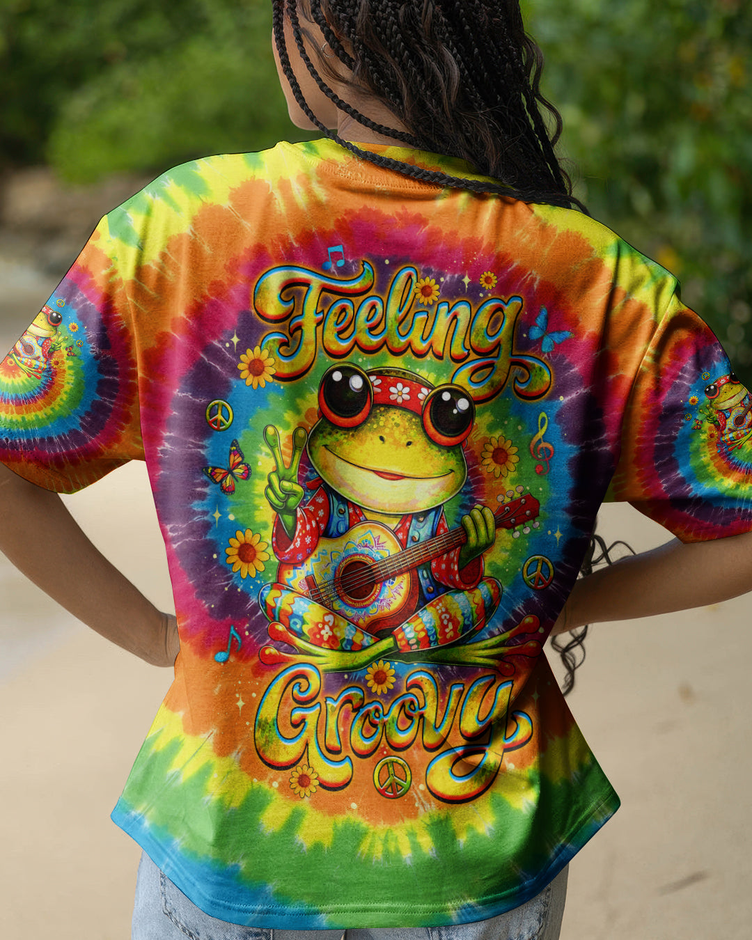FEELING GROOVY FROG ALL OVER PRINT - YHLT2801261
