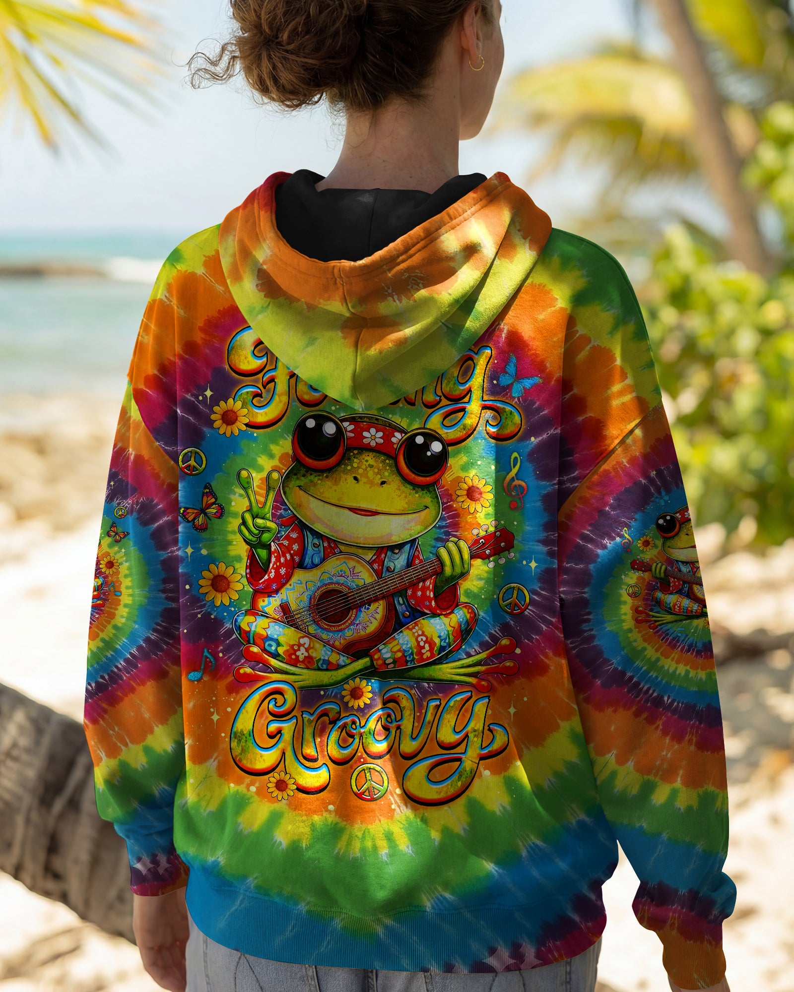 FEELING GROOVY FROG ALL OVER PRINT - YHLT2801261