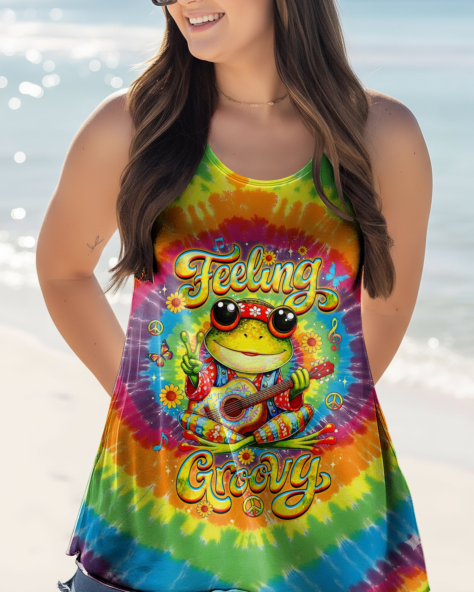 FEELING GROOVY FROG ALL OVER PRINT - YHLT2801261