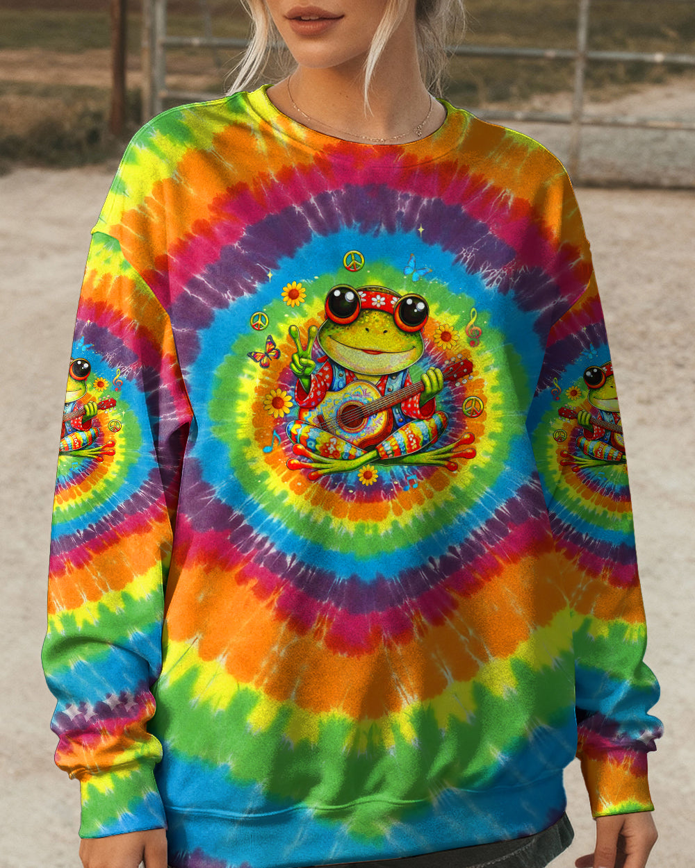 FEELING GROOVY FROG ALL OVER PRINT - YHLT2801261