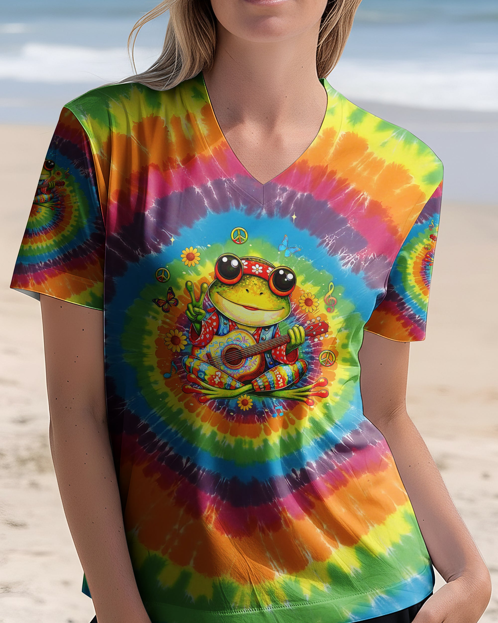 FEELING GROOVY FROG ALL OVER PRINT - YHLT2801261