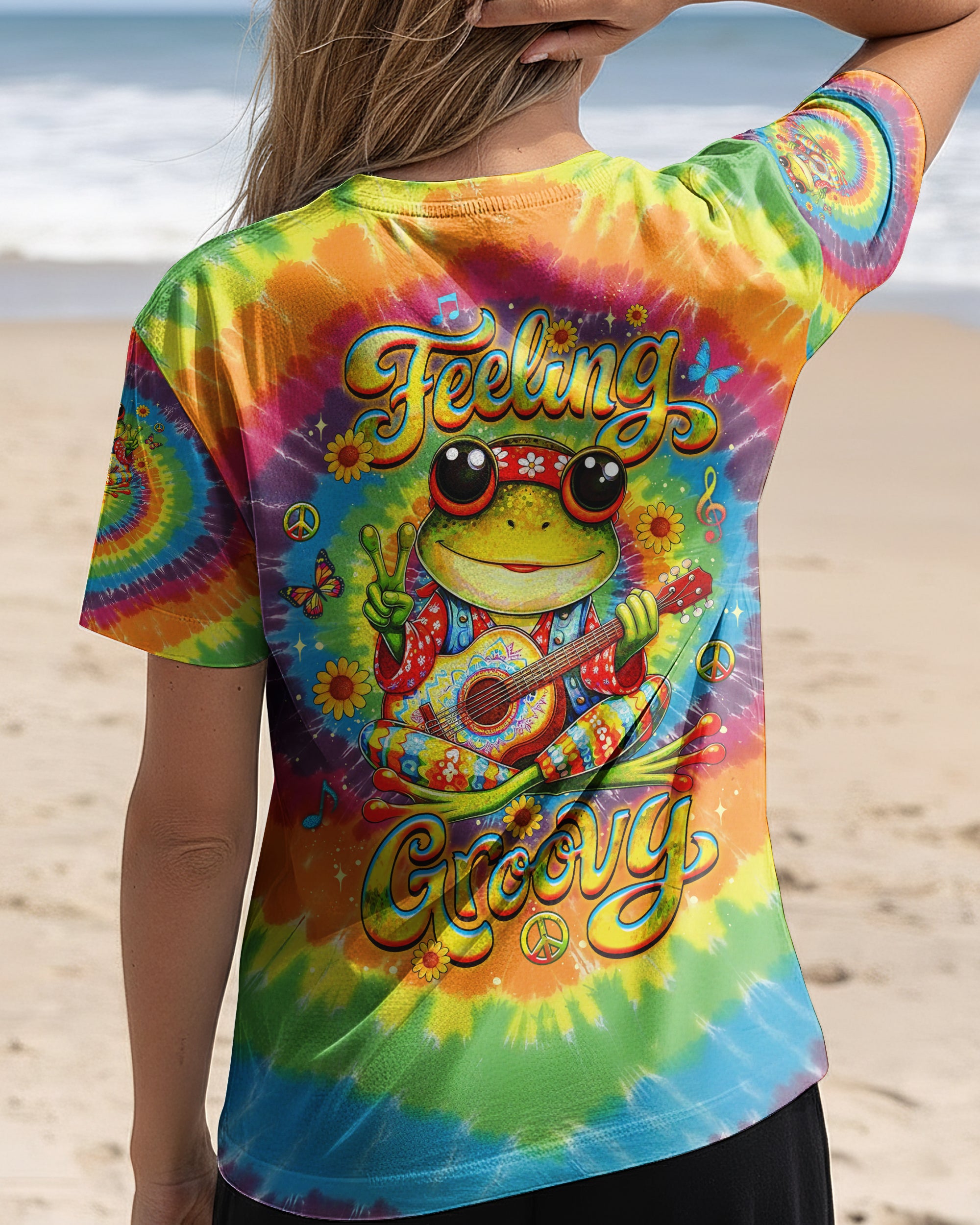 FEELING GROOVY FROG ALL OVER PRINT - YHLT2801261