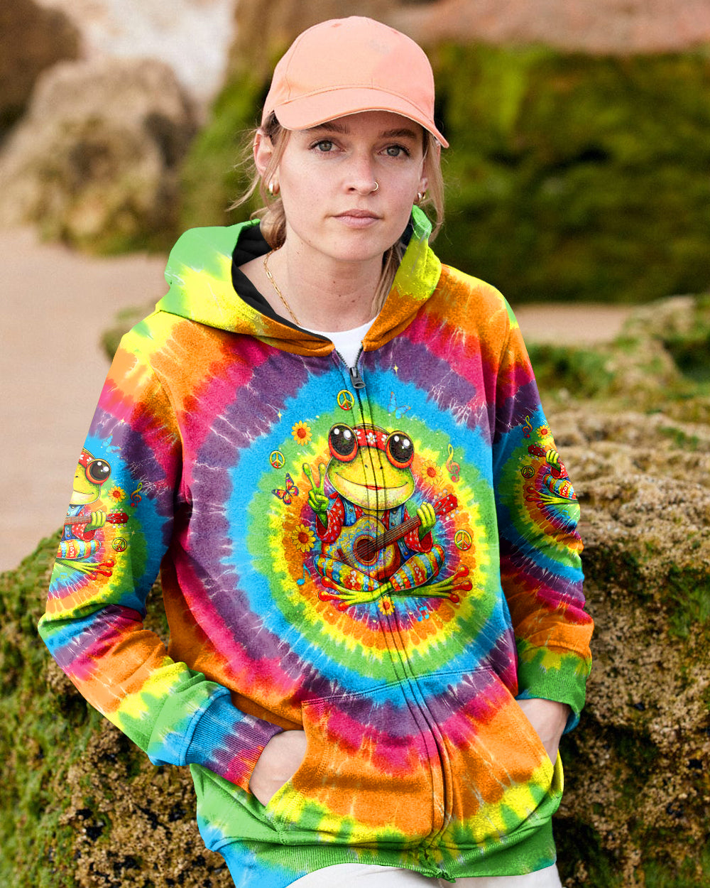 FEELING GROOVY FROG ALL OVER PRINT - YHLT2801261