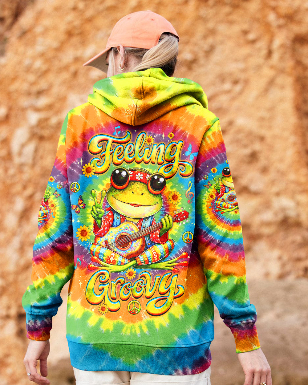 FEELING GROOVY FROG ALL OVER PRINT - YHLT2801261