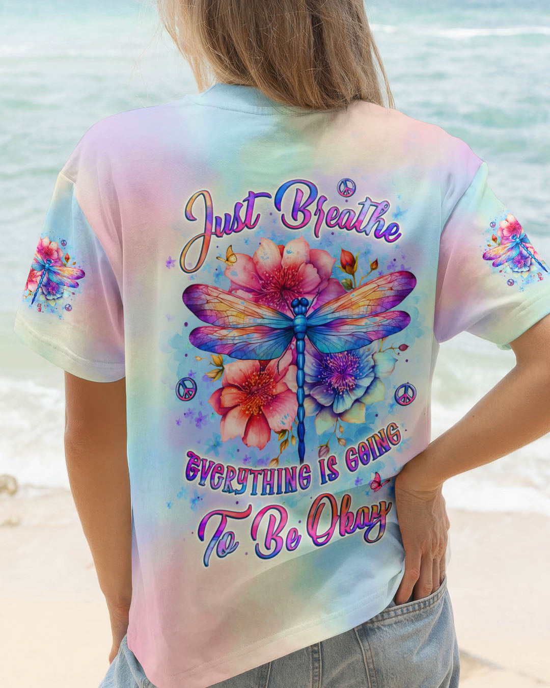 JUST BREATHE DRAGONFLY ALL OVER PRINT - YHLT2811253
