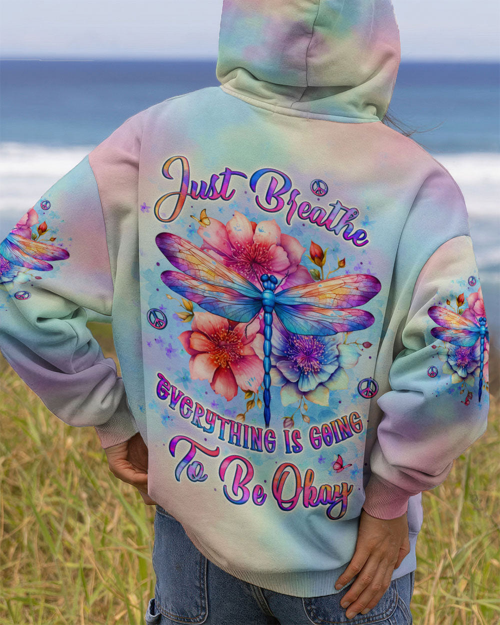 JUST BREATHE DRAGONFLY ALL OVER PRINT - YHLT2811253