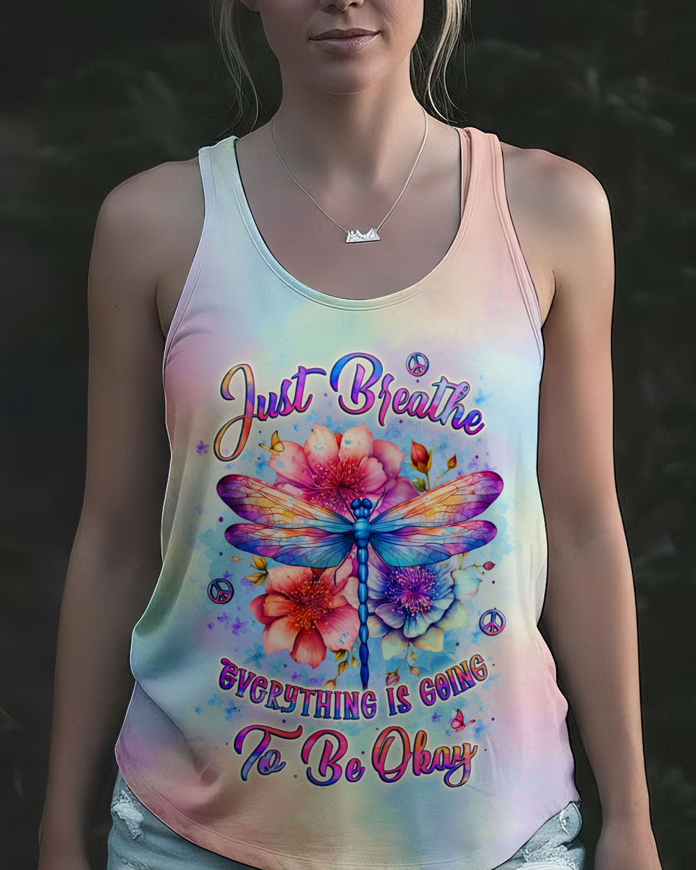 JUST BREATHE DRAGONFLY ALL OVER PRINT - YHLT2811253