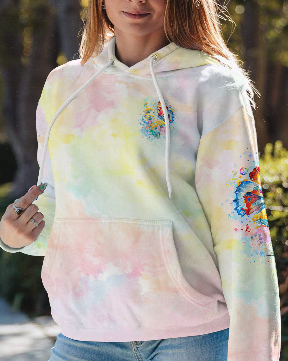 JUST BREATHE BUTTERFLY ALL OVER PRINT - YHLT2907241