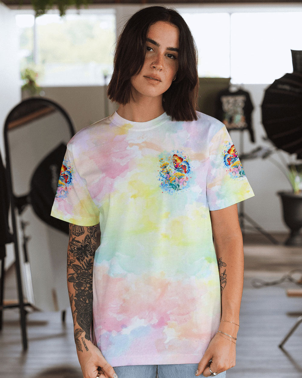 JUST BREATHE BUTTERFLY ALL OVER PRINT - YHLT2907241