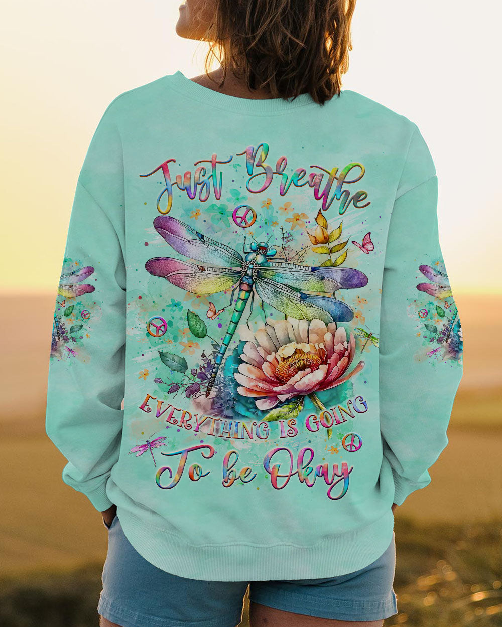 JUST BREATHE DRAGONFLY ALL OVER PRINT - YHLT2908243