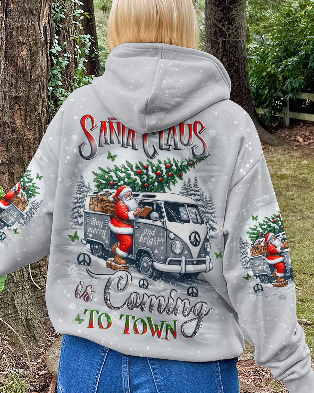 SANTA CLAUS IS COMING CHRISTMAS ALL OVER PRINT - YHLT2910241