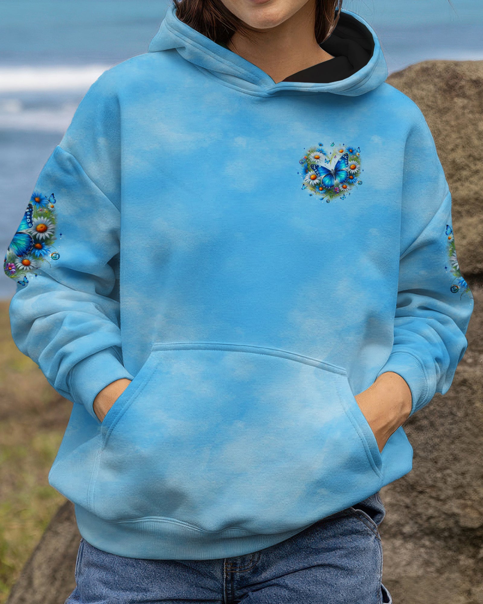 JUST BREATHE BUTTERFLY ALL OVER PRINT - YHLT3001262