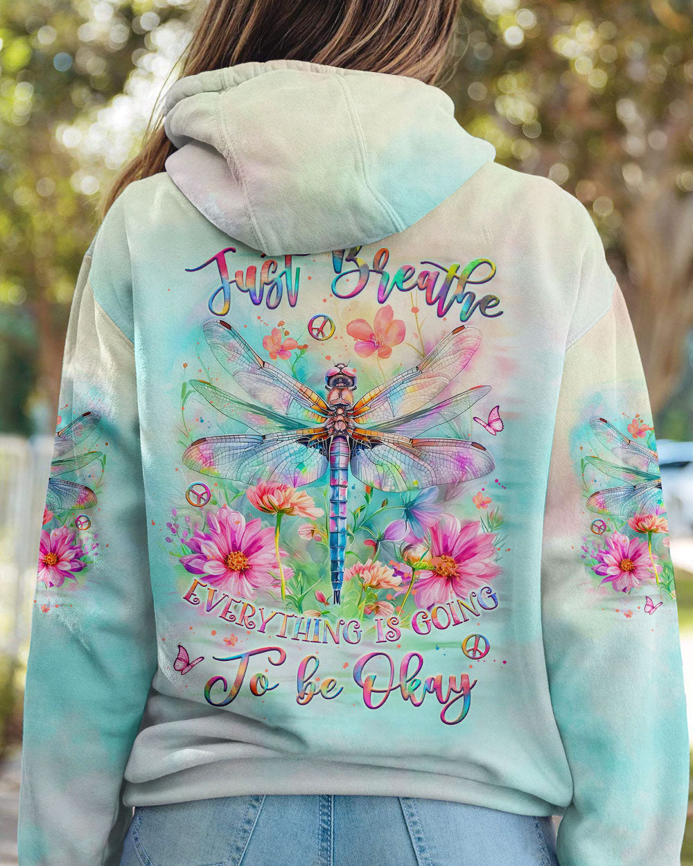 JUST BREATHE DRAGONFLY ALL OVER PRINT - YHLT3008242