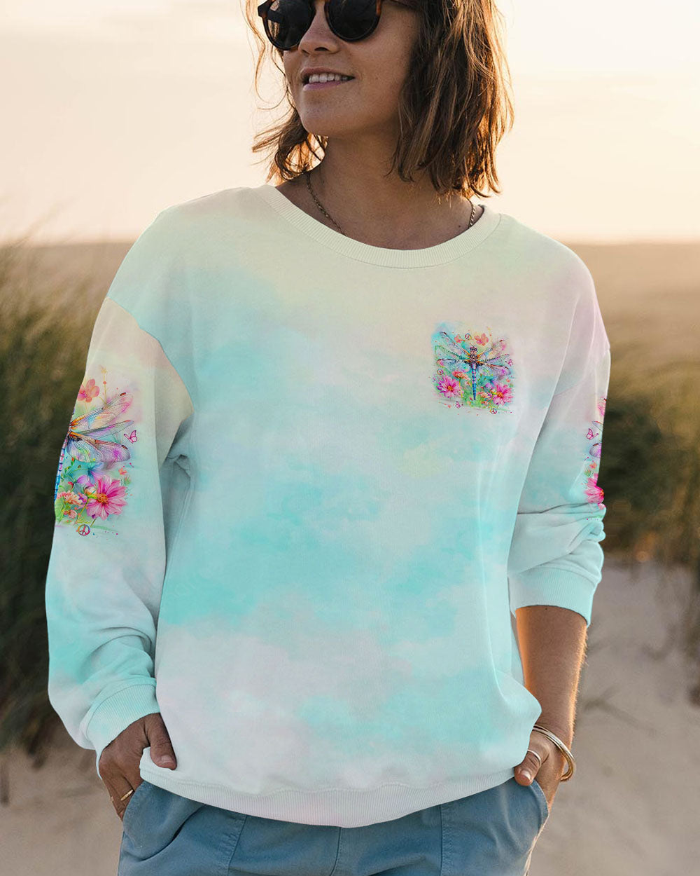 JUST BREATHE DRAGONFLY ALL OVER PRINT - YHLT3008242