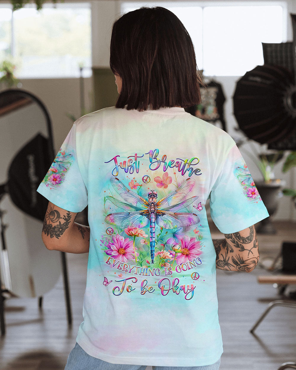 JUST BREATHE DRAGONFLY ALL OVER PRINT - YHLT3008242